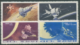 Korea (Nord) 1974 Tag Der Raumfahrt 1285/88 Ungebraucht Ohne Gummierung - Corée Du Nord