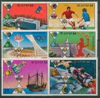 Korea (Nord) 1976 Ereignisse Olympia Raumfahrt Fußball 1523/28 Postfrisch - Corée Du Nord