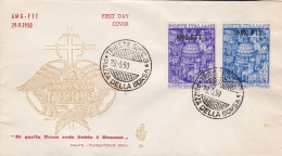 1950 TRIESTE A - N. 73/74 Anno Santo - VENETIA NON VIAGGIATA - Autres & Non Classés