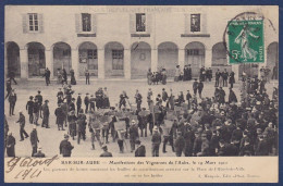CPA [10] Aube > Bar-sur-Aube événements Viticoles Champagne Manifestation Révolte Grève Circulée - Bar-sur-Aube
