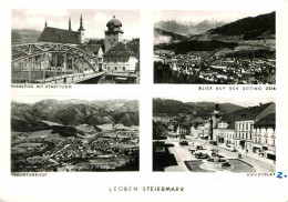 Leoben Murbruecke Mit Stadtturm Reiting Fliegeraufnahme Hauptplatz - Autres & Non Classés