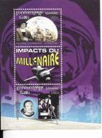 Cambodia Sheet Mnh ** 2001 10 Euros Columbus Armstrong Space - Cambodge