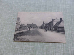 C-5563 , CPA ,Droué, Place De La Mairie Et Rue Saint Nicolas - Droue