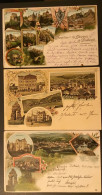 Luxembourg Diekirch Lot De 3 Cartes Postales Litho - Diekirch