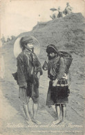 L482 Myanmar Burma Katchin Man And Woman Ethnic Vintage Postcard - Myanmar (Burma)