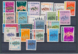1972 EUROPA CEPT, Annata Completa, 22 Paesi 46 Valori, MNH** - Volledig Jaar