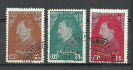 RUSSLAND RUSSIA 1936 = 3 Values From Set Michel 566 - 569 O - Gebraucht