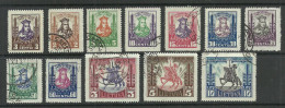 LITAUEN Lithuania 1930 = 12 Values From Set Michel 293 - 306 O Fürst Vytautas - Lituanie