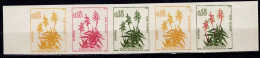 MONACO 1964 FLOWERS PROOF FOR COLOR STRIP OF 5 STAMP IMPERF MI No 776 MNH VF!! - Errors And Oddities