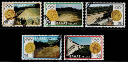 2926C- GREECE - 1980 - USED - SC#: 1362-1366 - OLYMPIC GAMES MOSCU - SPORTS - Oblitérés