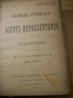 ANNUAIRE DES AGENTS-REPRESENTANTS POUR L'EXPORTATION EN 1914 - 1801-1900