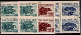 ALBANIA 1961 ANIMALS BLOCK OF 4 MI No 627-9 MNH VF!! - Albanie