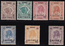 1922 ERITREA, N. 54/60 Serie Di 7 Valori MNH/** - Eritrea