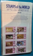 8 / BOGEN / BLOCKMARKEN  / DHUFAR / MOTIV LÖWEN / LIONS / TIERE / 1973 - Oman