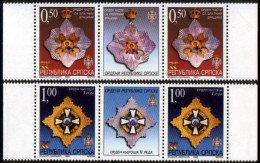 Bosnia Serbia 2003 Ordens Medals, Middle Row 2 Sets With Labels In Tho Row MNH - Bosnie-Herzegovine