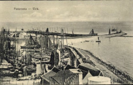 CPA Urk Flevoland Niederlande, Panoramablick Auf Hafen Mit Booten, Ruhige Wasserfläche - Andere & Zonder Classificatie