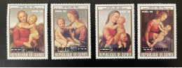 Guinée Guinea 2009 Mi. 6722/5 Surchargé Overprint Christmas Noël 90 Raphaël Weihnachten Tableau Art Kunst - Guinée (1958-...)