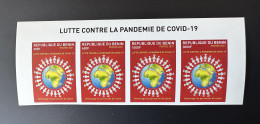 Benin 2021 Mi. 1684 - 1688 ND IMPERF Struggle Against Lutte Contre Pandemie COVID-19 Pandemic Coronavirus Strip Bande - Emissions Communes