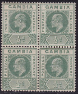 1902 GAMBIA, SG 45 Block Of Four MLH/MNH - Other & Unclassified