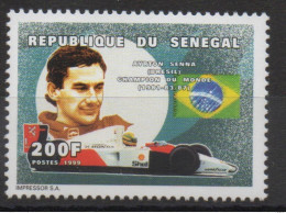 Sénégal 1999 - Mi. 1625 200 F Ayrton Senna Brasil Formule Formula 1 Formel Eins Racing Sport Neuf ** MNH RARE Scarce - Auto's