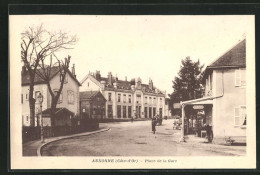 CPA Auxonne, Place De La Gare - Auxonne