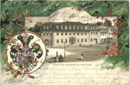 Weimar - Goethes Wohnhaus - Litho - Weimar