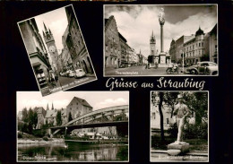 Straubing Steinergasse Theresienplatz Donaubruecke Bruder Straubinger Brunnen - Straubing