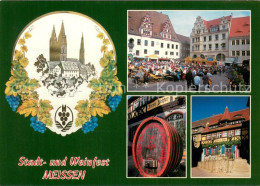 Meissen Elbe Sachsen Stadt Und Weinfest Marktplatz Restaurant Richter - Meissen