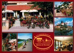 Meissen Elbe Sachsen Eiscafe Eckardt Terrasse Radweg Gaststube Schloss - Meissen