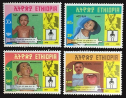 Ethiopia 1988 MNH 4v, UNICEF Child Vaccination Campaign, Medical - Ziekte