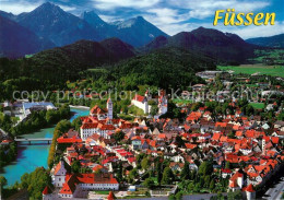Fuessen Allgaeu Koenigswinkel Stadtzentrum Alpenpanorama Gegen Lechtaler Berge - Füssen