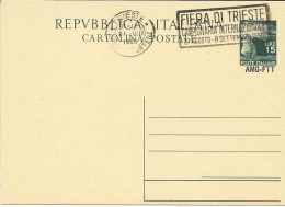 TriesteA-C.P. L.15 "Democratica" N.C13 Soprastampa Sotto Il Francobollo - Usata - Mint/hinged