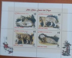 P) 2010 CUBA, CHINESE YEAR OF THE TIGER, EASTERN CULTURE, WILD ANIMALSSOUVENIR SHEET, MNH - Autres & Non Classés