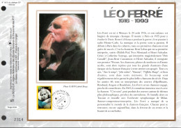 DOCUMENT FDC 2001 CHANTEURS - LEO FERRé - 2000-2009