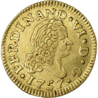 Espagne, Ferdinand VI, 1/2 Escudo, 1757, Madrid, JB, Or, SUP, KM:378 - Eerste Muntslagen