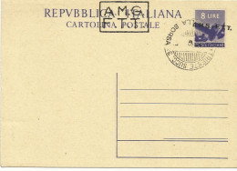 Trieste A - Lire 8 "Democratica" N. C 2A (sopr. A + B) Usata - Mint/hinged