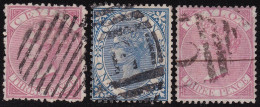 1866-6 CEYLON, SG 60/63 3 Values USED - Other & Unclassified