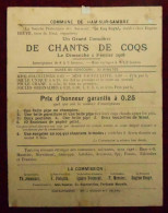 CPA Double 1908 Ham-Sur-Sambre, Société Le Coq Royal - Concours De Chants De  Coqs - Jemeppe-sur-Sambre
