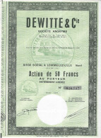 DEWITTE ET CIE LOMME LEZ LILLE NORD, ACTION ILLUSTREE LOCOMOTIVE MICHELINE 1963, RESTE 26 COUPONS, VOIR LES SCANNERS - Spoorwegen En Trams
