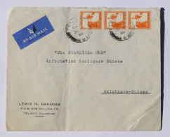 Lettre Par Avion De Tel-Aviv (Palestine Mandataire) Vers La Suisse – Années 1930 - Palestine