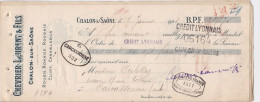 Lot 11 Lettres De Change De Chalon-sur-Saône (71) Pour Carcassonne (11) - 1922 - Cachet 10-15-20-30-35c + Timbre 1F-1F50 - Bills Of Exchange