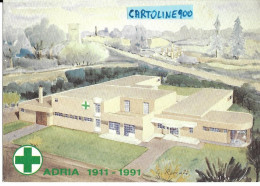 Veneto Rovigo Adria Croce Verde Adria Pubblicita' 80 Anniversario Illustratore G.roccato (v.retro) - Red Cross