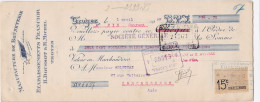 Lot 6 Lettres Change De Troyes (10) Pour Carcassonne (11) - 1922 - Timbres 10c-15c-20c-25c-40c EC 379-380-381-385-455 - Bills Of Exchange