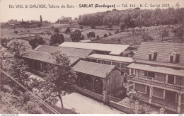 DORDOGNE SARLAT ETABLISSEMENTS VIEL ET GAUTIER TALONS DE BOIS (CARTE PUBLICITAIRE) - Sarlat La Caneda