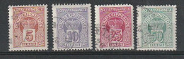 Monténégro YT Taxe 20-23 Oblitérés 1907 - Montenegro
