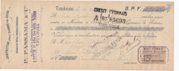 Lettre De Change De Toulouse (31) Pour Carcassonne (11) - 20 Juin 1922 - Timbre Fiscal 15c EC 380 - Ets P. Passama - Bills Of Exchange