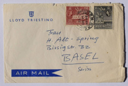Lettre Par Avion Affranchie à Aden Pour La Suisse – Années 1950-60 (Lloyd Triestino) - Yémen
