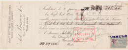 Lot 3 Lettres De Change De Toulouse (31) Pour Carcassonne (11) - 1922 - Timbre Fiscal 5c+20c YT EC 378-411 - Ets Bascou - Bills Of Exchange
