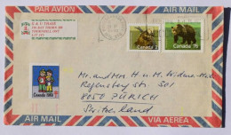 Lettre Par Avion Du Canada Vers La Suisse - 1990 - Luftpost