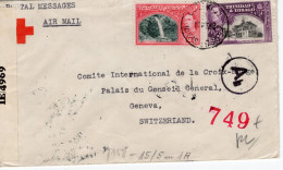 TRINIDAD & TOBAGO -PORTUGAL -SUISSE (CROIX-ROUGE). 1941. 2 CENSURES. - Trinité & Tobago (1962-...)